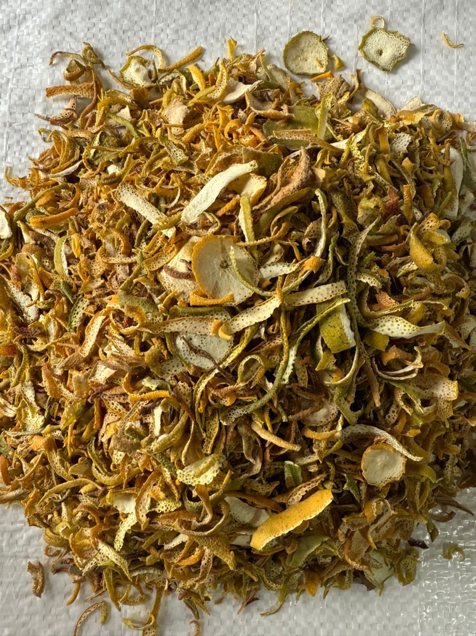 Dried orange peels